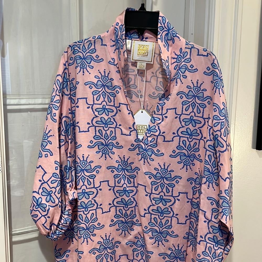 Emily McCarthy Poppy Dress #EMSP2161D. Color BOW BOYALTY. Size Large.